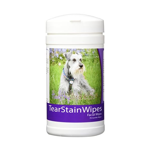 Healthy Breeds Dog Tear Stain Wipes for Miniature Schnauzer – Over 200 Breeds – Facial Eye Cleaner – 70 Wipes – Cleans Crust Stains Mucus Saliva – Mild Gentle Fragrance Free Healthy Breeds Dog Tear Stain Wipes for Miniature Schnauzer – Over 200 Breeds – Facial Eye Cleaner – 70 Wipes – Cleans Crust Stains Mucus Saliva – Mild Gentle Fragrance Free