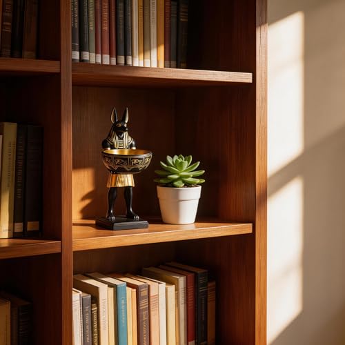 Estatua Anubis con Cuenco Decorativo en Resina miniatura 3