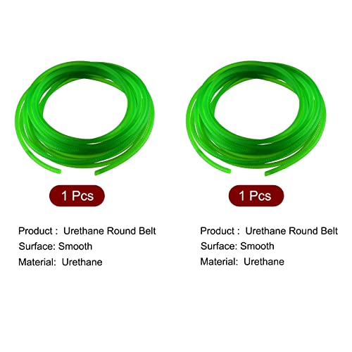 QUARKZMAN 2stk 10ft 3mm 4mm PU Getriebe Rundband Hochleistungs Urethan Gürtel Grün für Förderband Verklebung Maschine Trockner