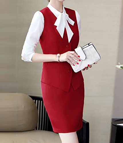 ORANDESIGNE Gilet da Donna con Monopetto Scollo a