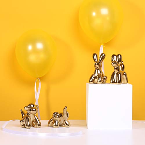 Ardax Gold Home Décor Balloon Figurine Accent, Small Ceramic Animal Statue Handmade Sculpture Ornament (Dog) #TOP3