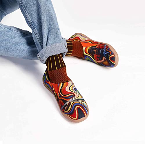 UIN Men's Walking Travel Shoes Slip On Canvas Casual Loafers Lightweight Comfort Fashion Sneaker Starfish Wish3