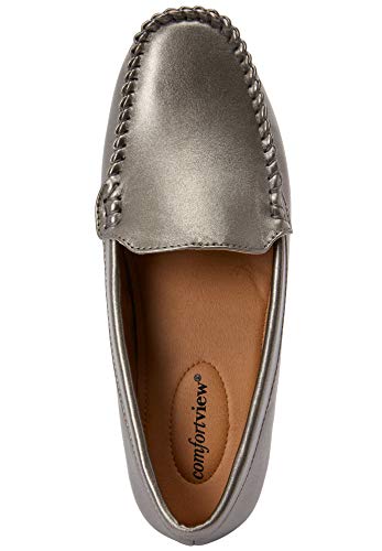 Comfortview Women's Wide Width The Milena Moccasin Shoes - 10 Ww, Black #TOP5
