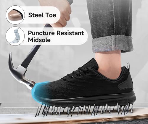 Image of DYKHMILY Steel Toe Shoes for Men Women Safety Work Shoes Zapatos de Trabajo