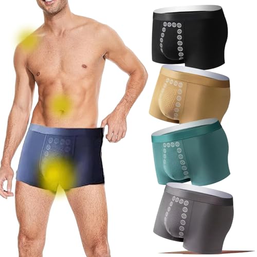 4 Packs Proplshove Underwear Magnetic, Men's Energetic Massage Magnetic Underwear for All-Day Comfort and Support