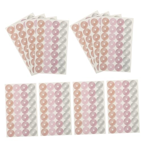 Homoyoyo 16sheets Punch Sticker Reinforcements Paper Hole Reinforcement Stickers Adhesive Decorative Labels for Binders Office School Use