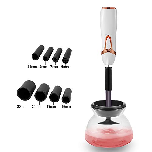 Automatic Makeup Brush Cleaner Spinner Makeup Brush Dryer Electric Makeup Brush Cleaner Device Electronic Cleaning Brush Machine Cosmetic Brush Washing Cleaning Tools Cleans (R1) - Thumbnail 2