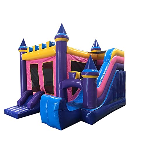 GSHUPIOU Castillo hinchable con soplador de aire, piquetas y kit de reparación, fácil montaje para fiestas