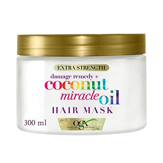 OGX Coconut Miracle Oil Hair Mask (1 x 300 ml), mascarilla reparadora anti frizz con aceite de coco, esencia de tiaré y extracto de vainilla, sin sulfatos ni parabenos para cabello seco y dañado