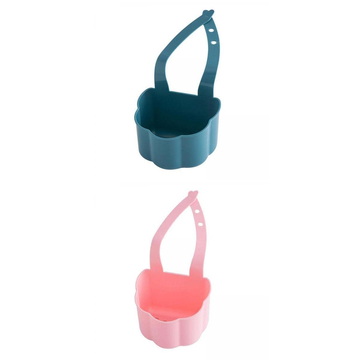 2 Pieces Kitchen Sink Storage Hanging Basket Sink Basket Strainer Pink Blue-picture-31