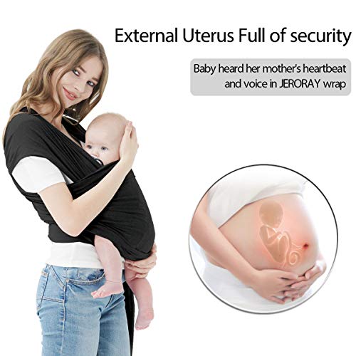 image for Baby Wrap Carrier Jeroray Baby Wrap,Hands Free Baby Carrier Infant Car