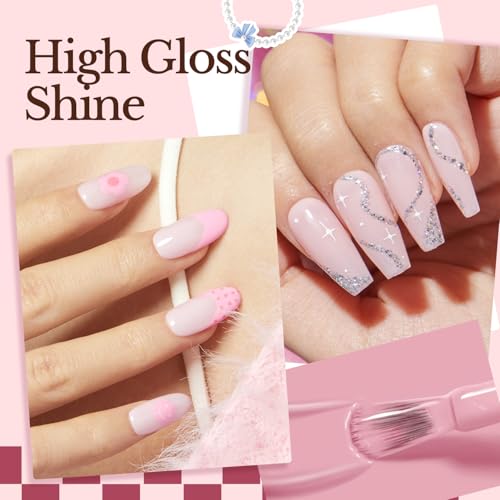 Image of AZUREBEAUTY Pink Nail Polish Set, 4 Pink Shades Nail Color Kit Glossy Nail Polish for Natural Nails, DIY Manicure Salon Home Gift for Women