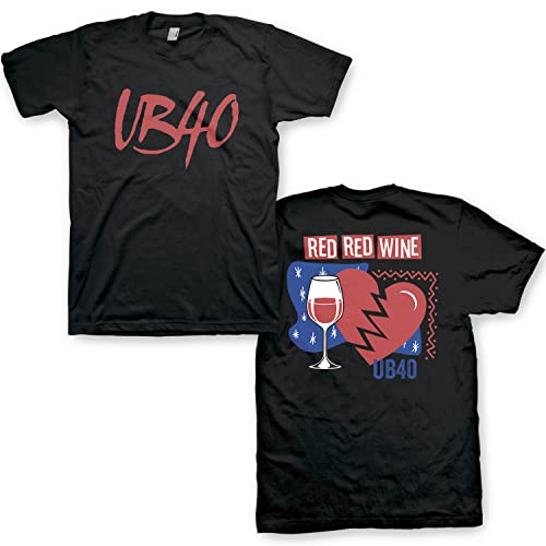 UB40 Red Red Wine Front & Back Print Adult Short Sleeve T Shirt Reggae Pop Vintage Style Graphic Tees