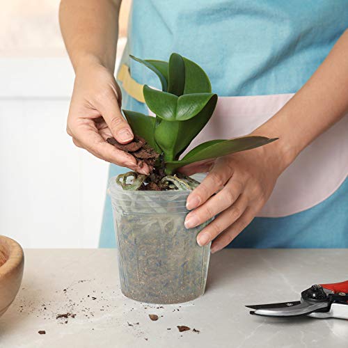 Elcoho 36 Pack 6/5/4/3 Inch Plant Nursery Pots Transparent Plastic Gardening Pot Soft Seed Starting Pot Flower Plant Container with Drainage Hole for Seedling Succulent Vegetable Flowers - Thumbnail 4