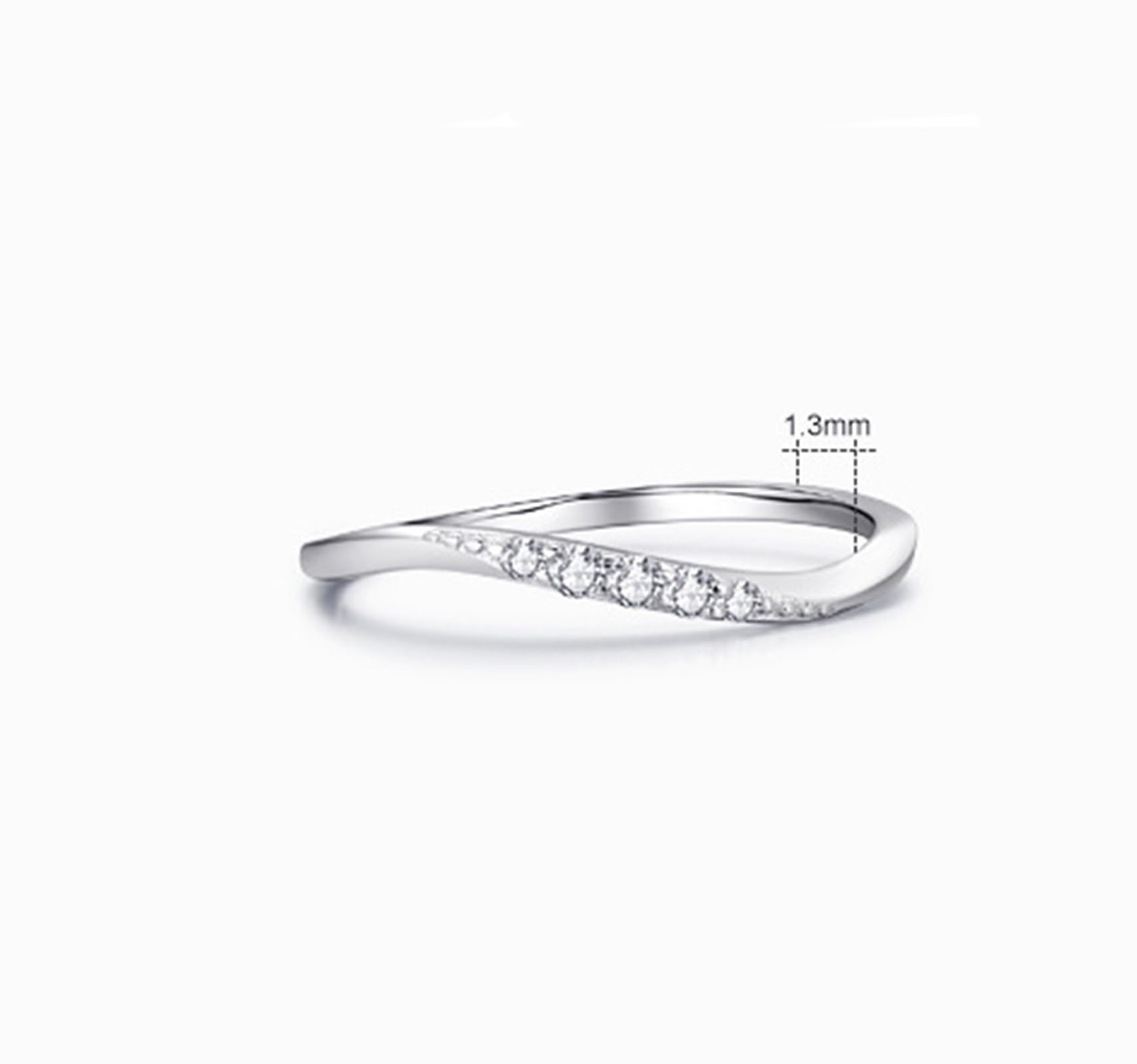 Złote pierścionki 750 dla kobiet, diament, geometryczny pierścionek 750, prawdziwe dla Ciebie, Pt950 i 9K/14K/18K białe złoto, rozmiar 47 (15,0)-65 (20,7)