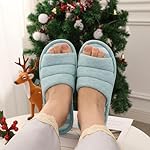 shevalues Open Toe House Slippers for Women Men Soft Cotton Indoor Shoes Memory Foam Slip On bedroom Slippers - Image 2