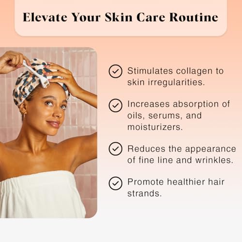 Kitsch Derma Roller for Face, Face Roller for Beard, Skin Care Tools, Gifts For Women and Men, Travel Essentials, White - Image 4