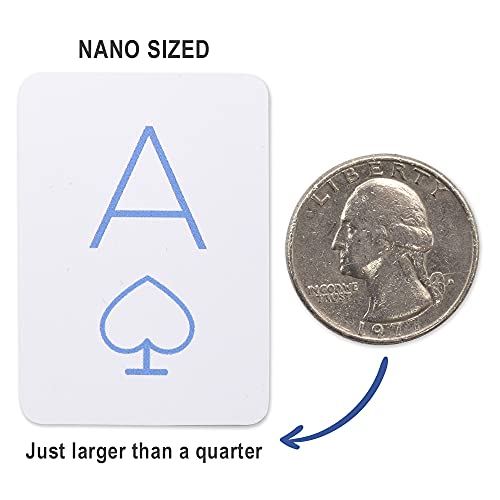 Tny 2 - Ultra Mini Waterproof Playing Cards With Custom Plastic Case, Full Card Deck Of Cards With Minimalistic Modern Design, Truly Mini Playing Cards For Cardistry, Board Games, Throwing, Casinos #TOP5