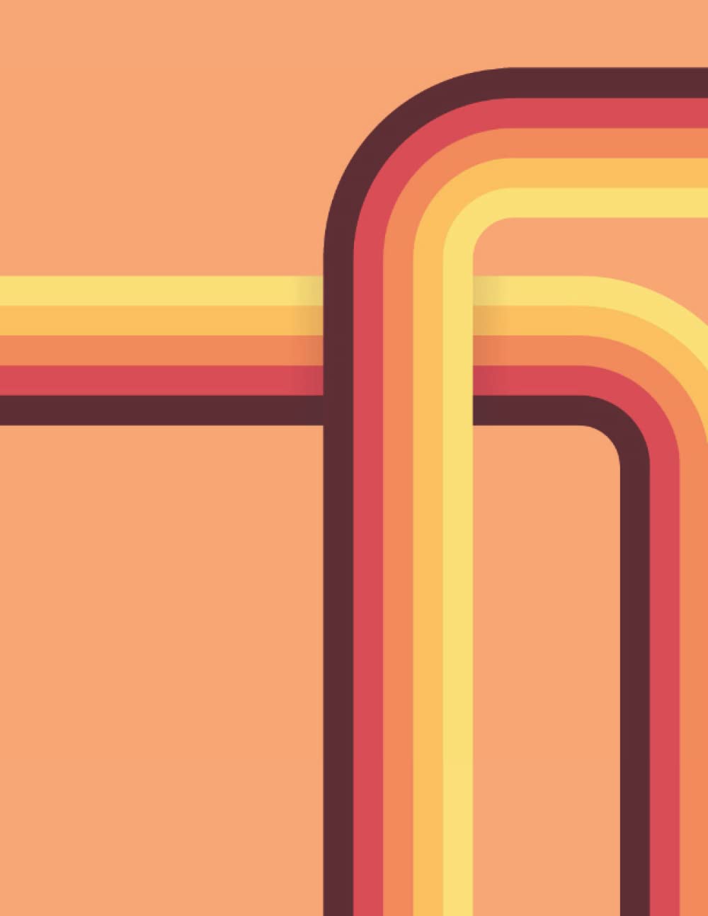 Groovy 70s Retro Notebook: Vintage Graphic on Cover: 8.5" x 11" , 120 College Ruled Pages