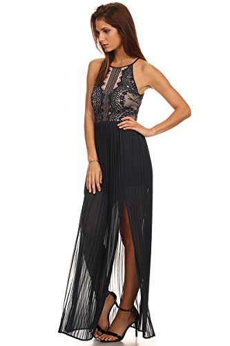 Meshme Womens Tiffany Lace Pleated Maxi Dress | Desertcart Barbados