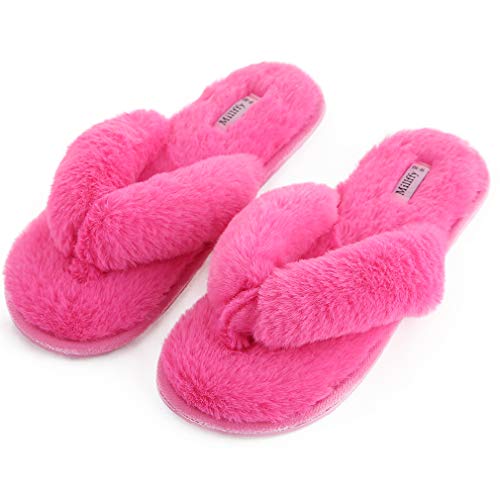 Millffy Fuzzy Fluffy Open Toe Slippers for Summer Warm Comfy flip Flop Slippers for Women Slip on2