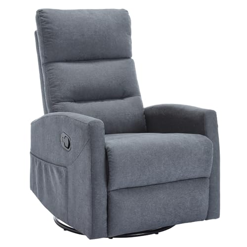 PELUMY Manual Recliner Chair, 360° Swivel Glider and Rocker Recliner
