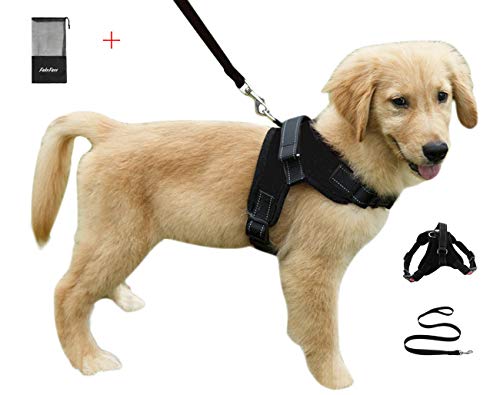 Heavy Duty Adjustable Pet Puppy Dog Safety Harness with Leash Lead Set Reflective