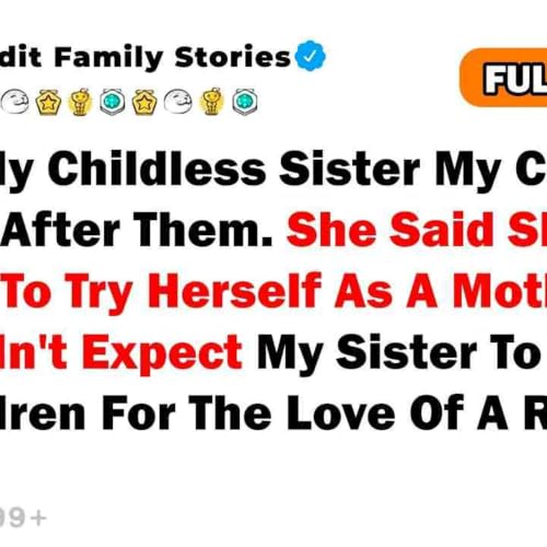 I Gave My Childless Sister My Children To Look After Them. She Said She Wanted To Try Herself As...