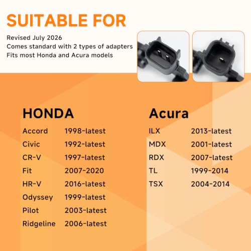 Image of Car Horn for Honda Civic CRV Odyssey Accord Pilot Passport Fit Insight Ridgeline, Acura MDX RDX Integra Auto Horn for Honda Loud Dual-Tone