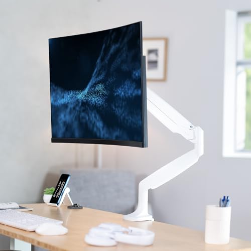 Support de bureau articulé blanc Vivo pour écran jusqu'à 32 pouces - 2