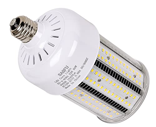 SAGFU 80W LED Corn Light Bulb lamp Daylight White 10400 Lumen 100-277V Super Bright E26 E39 5000K Replacement 250 Watt CFL Metal Halide HID HPS for Street Area Basement Yard Warehouse Work Shop SAGFU 80W LED Corn Light Bulb lamp Daylight White 10400 Lumen 100-277V Super Bright E26 E39 5000K Replacement 250 Watt CFL Metal Halide HID HPS for Street Area Basement Yard Warehouse Work Shop