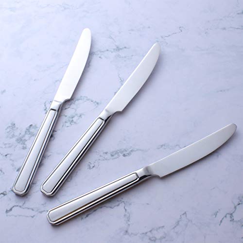 Dinner Knife Set of 4, 18/0 Stainless Steel 9.2-inch Flatware 4-Piece Table Knives Set, Cutlery Silverware Utensils Steak Knives Only, Dishwasher Safe, Mirror Polished - Thumbnail 7
