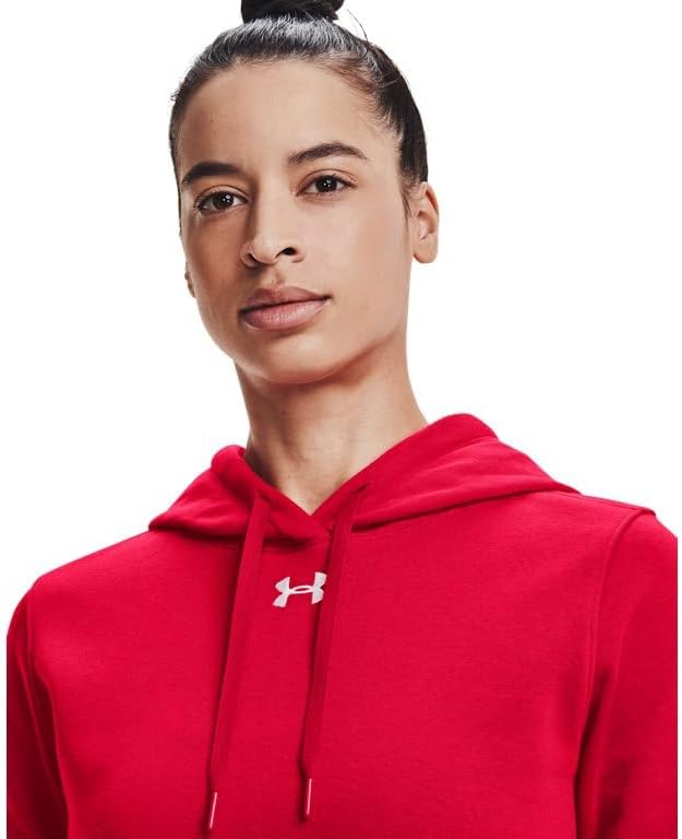 Under Armour Women's UA Hustle Fleece Hoodie MD Red - Image 3