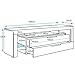 muebles bonitos - Mueble TV Modelo Selma (160x53cm) Color Blanco con LED...
