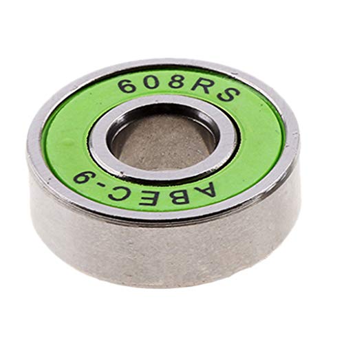 oshhni Rolamentos para skate Lot 8 ABEC 9 sem fricção - Verde, 28 x 8 x 7 mm