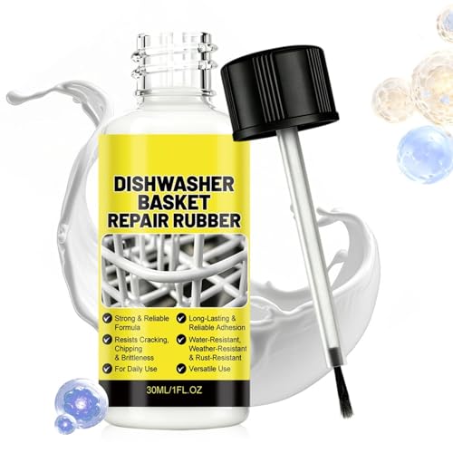 Dishwasher Rack Kit, Waterproof Paint Agent, 30ml Rubber Repair, Insulation Crack Sealant, Basket Holder Tool with Easy Use, Home Accessories for Protection Restoration Kitchen Family Holiday & Party