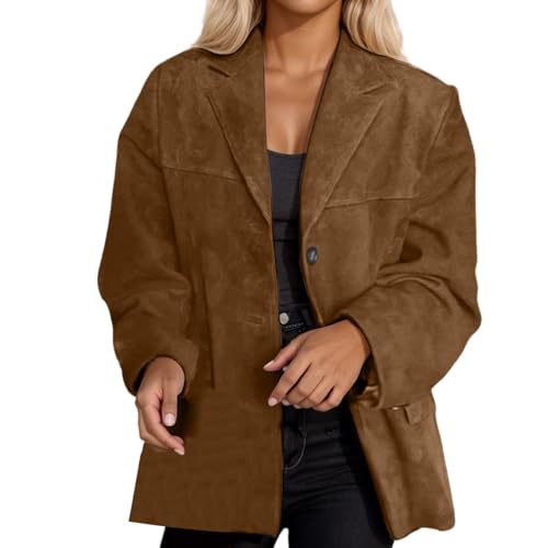 Veste en daim pour femmes : le confort grande taille d'un manteau décontracté pour l'automne