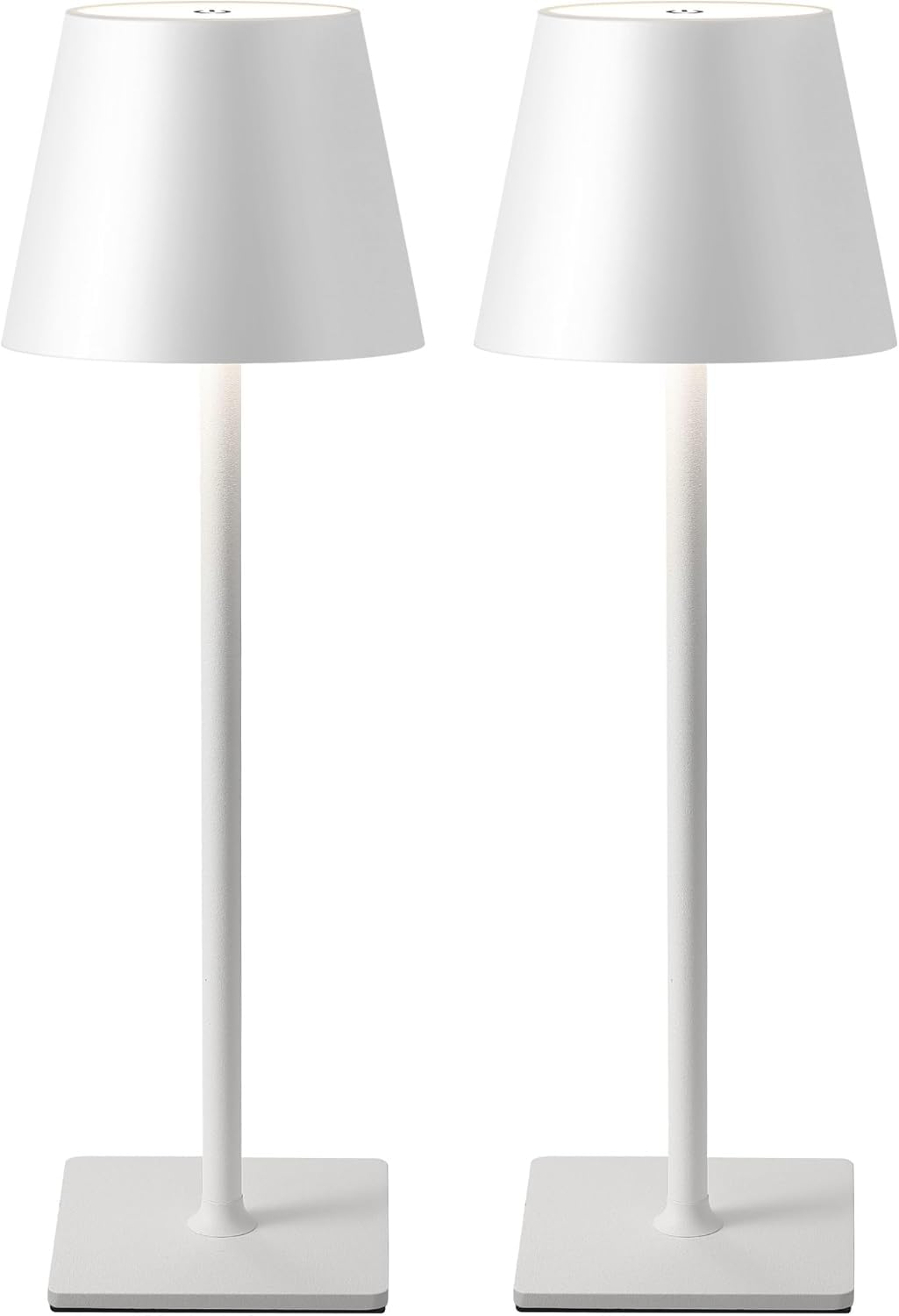 2 Lampada da tavolo senza fili BIANCO Led Touch Dimmerabile 3 modalità di luce Lampade ricaricabili impermeabile 3000-6500k
