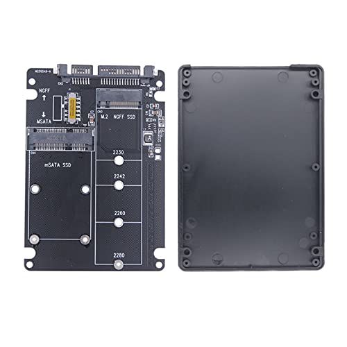 Thinaokii M.2 NGFF MSATA SSD - SATA 3.0 アダプタ カード 2イン1 コンバータ カード M.2 SSD アダプタ カード 外付けハード ドライブ エンクロージャ