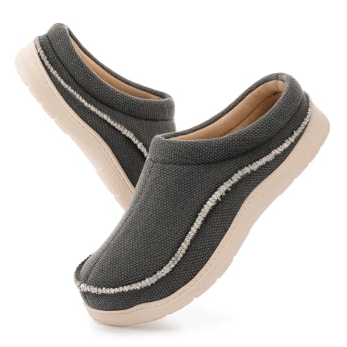Image of Zigzagger Men's Slip On Moccasin Slippers Indoor Outdoor