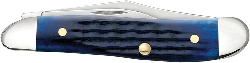 Case WR XX Pocket Knife Navy Blue Bone Peanut Item #2802 - (6220 SS) - Length Closed: 2 7/8 Inches
