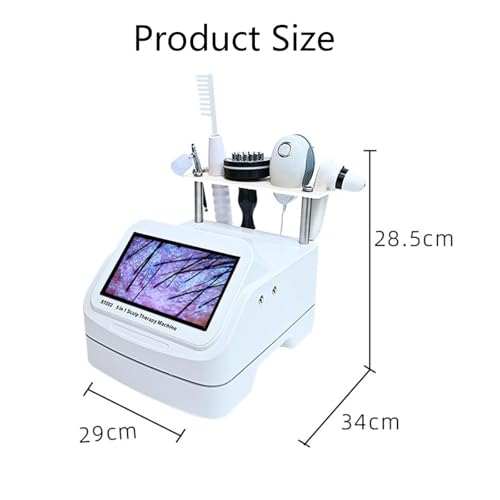 Analizador de cabello, masajeador de cuero cabelludo 5 en 1 y detector de folículos, máquina de diagnóstico para análisis del cuero cabelludo y tratamiento de pérdida de cabello, ideal para salón y