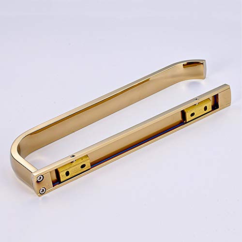 Leyden Gold Towel Ring Bathroom Polished Brass Hand Towel Holder Rack Wall Mounted Golden Bathroom Accessories Half Open Towel Rail - Thumbnail 6