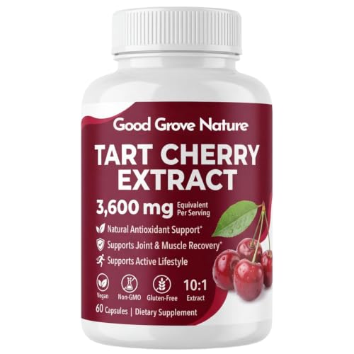 Good Grove Tart Cherry Extract 60 Capsules | Cold-Processed 10:1 Extract