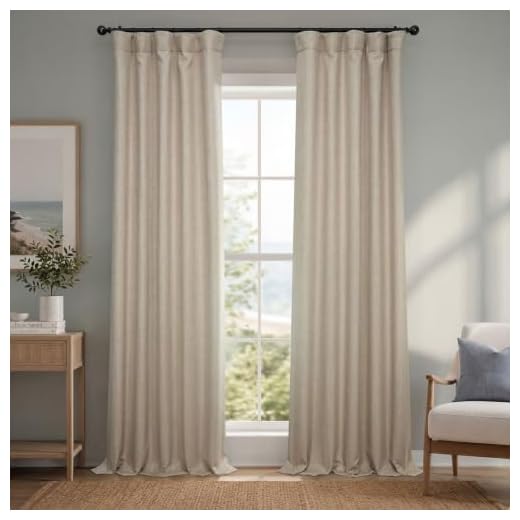 HPD Half Price Drapes Faux Linen Room Darkening Curtains