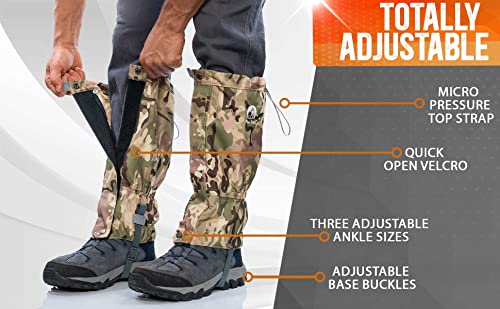image for Pike Trail Adjustable Leg Gaiters - Lightweight, Waterproof - Leg Guar