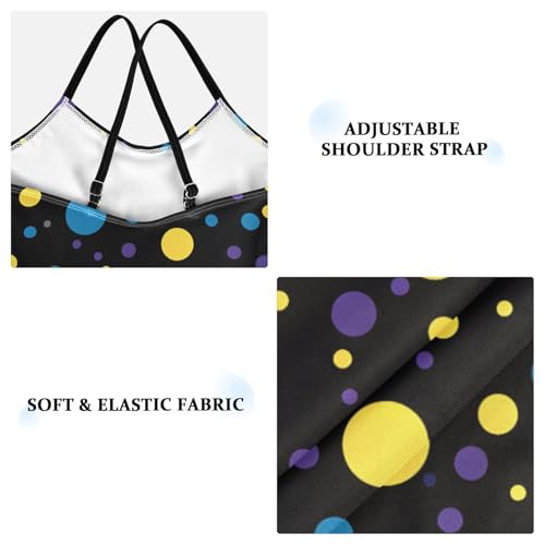 Yellow Blue Dots Girls One Piece Swimsuits Summer Quick Dry Beach Bathing Suit4