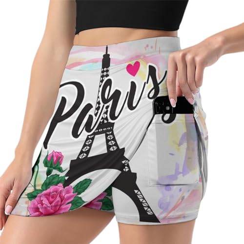 Jupe de tennis pour femme Fleur De Tour avec short intégré et poche
