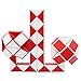 Mipartebo Magic Snake Cube Twist Puzzle 72 Wedges Large Size Twist Fidget Snake Toys Gift Party Favors for Kids Adults Teens Red
