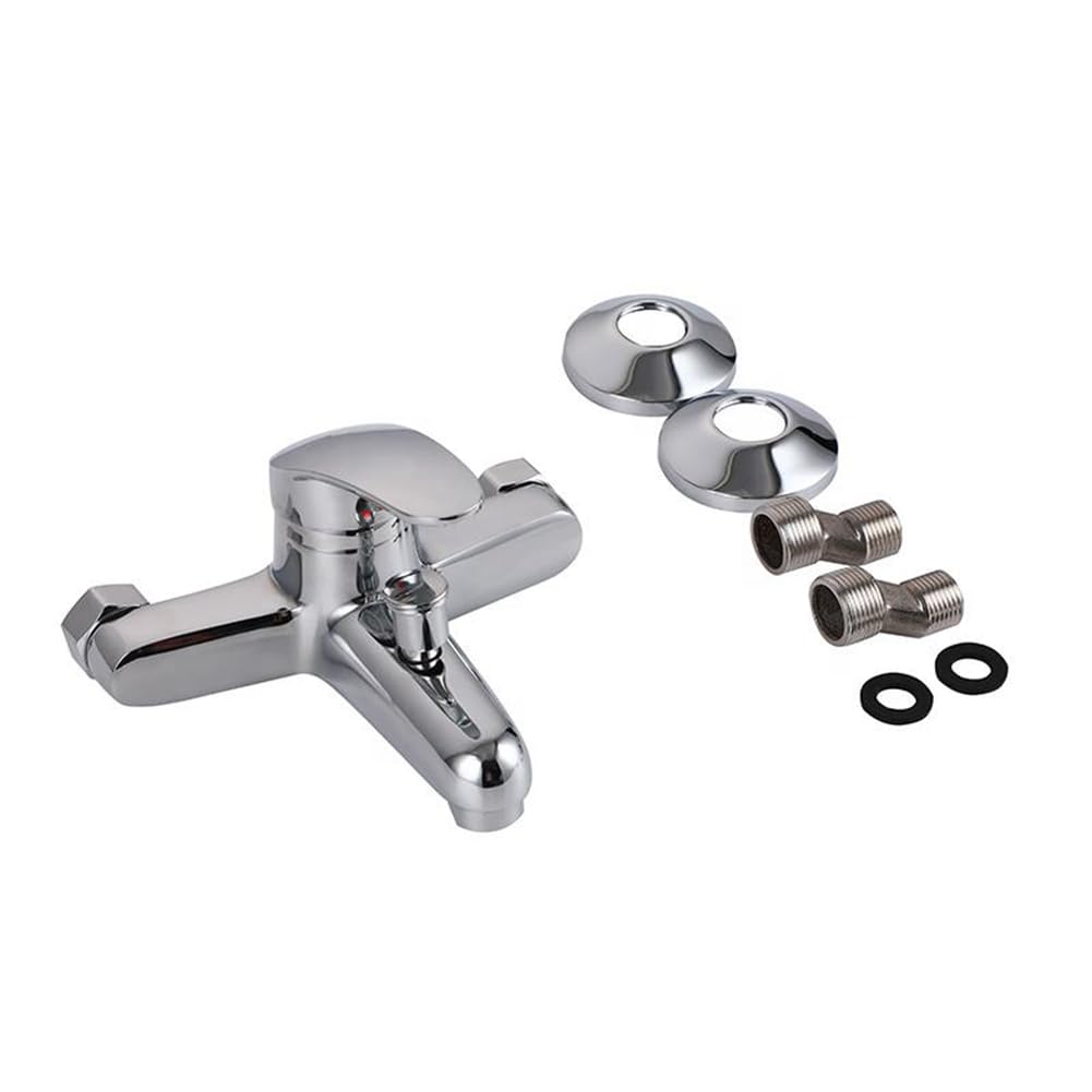 Rubinetto per vasca da bagno ANMECS Rubinetto a parete Rubinetto Miscelatore per vasca da bagno cromato